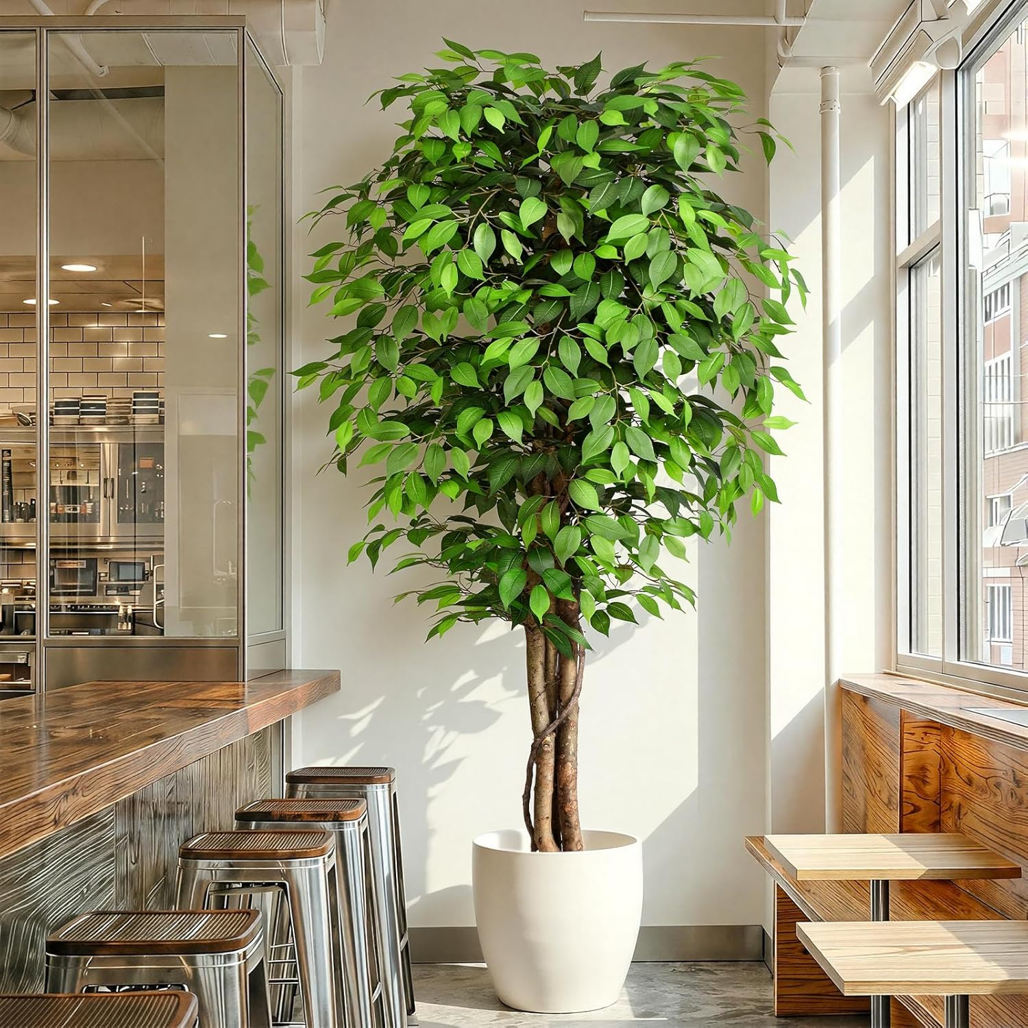 Fiddle Leaf Fig - Искусственное дерево фикус с реалистичным стволом