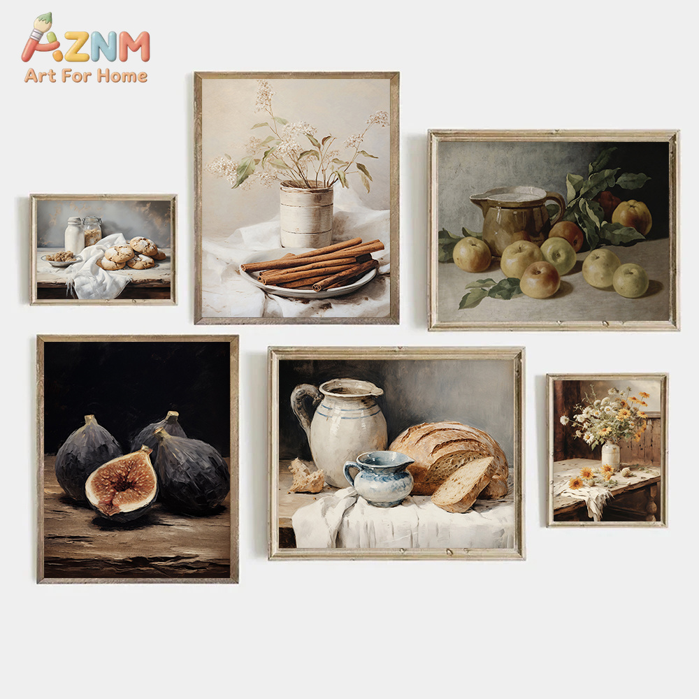 Pothos - AZNM Винтажный нейтральный принт на холсте