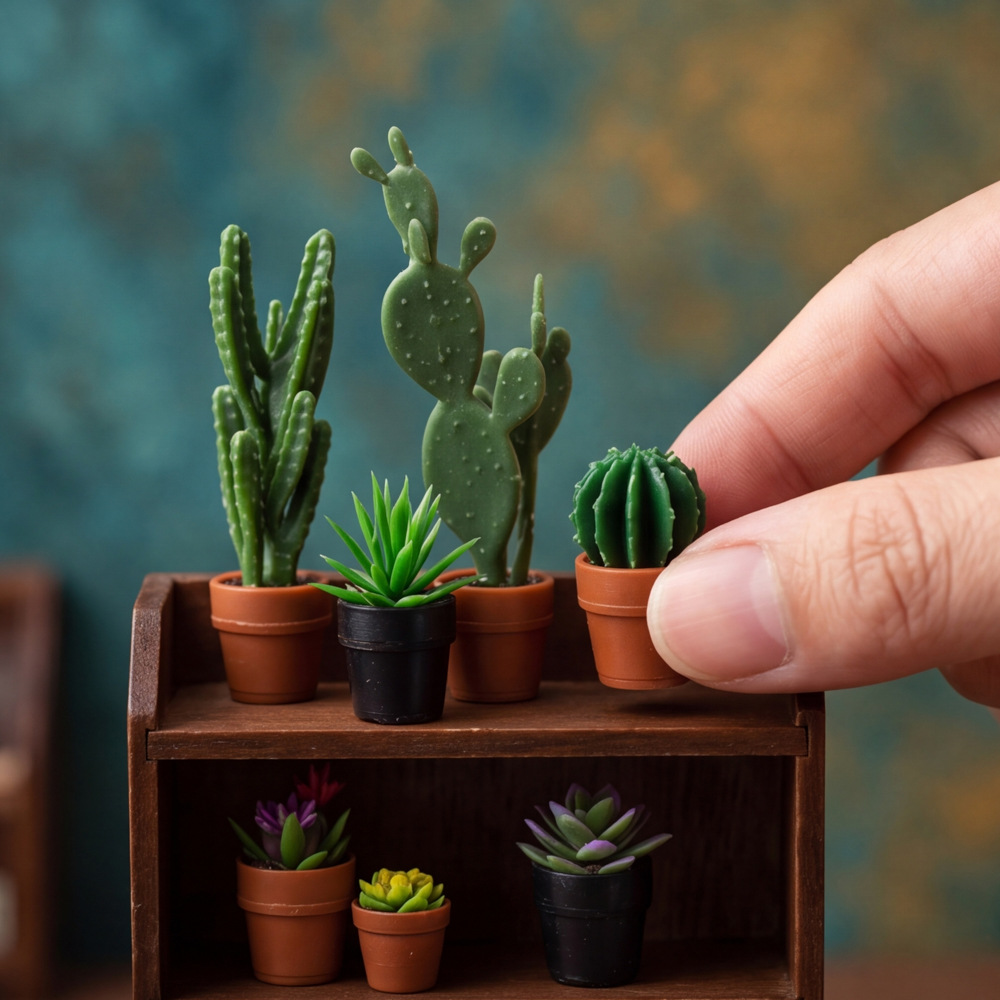 8 шт. миниатюрных пластиковых  – обзор и цена Succulent Set